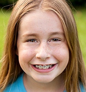 Young patient with braces